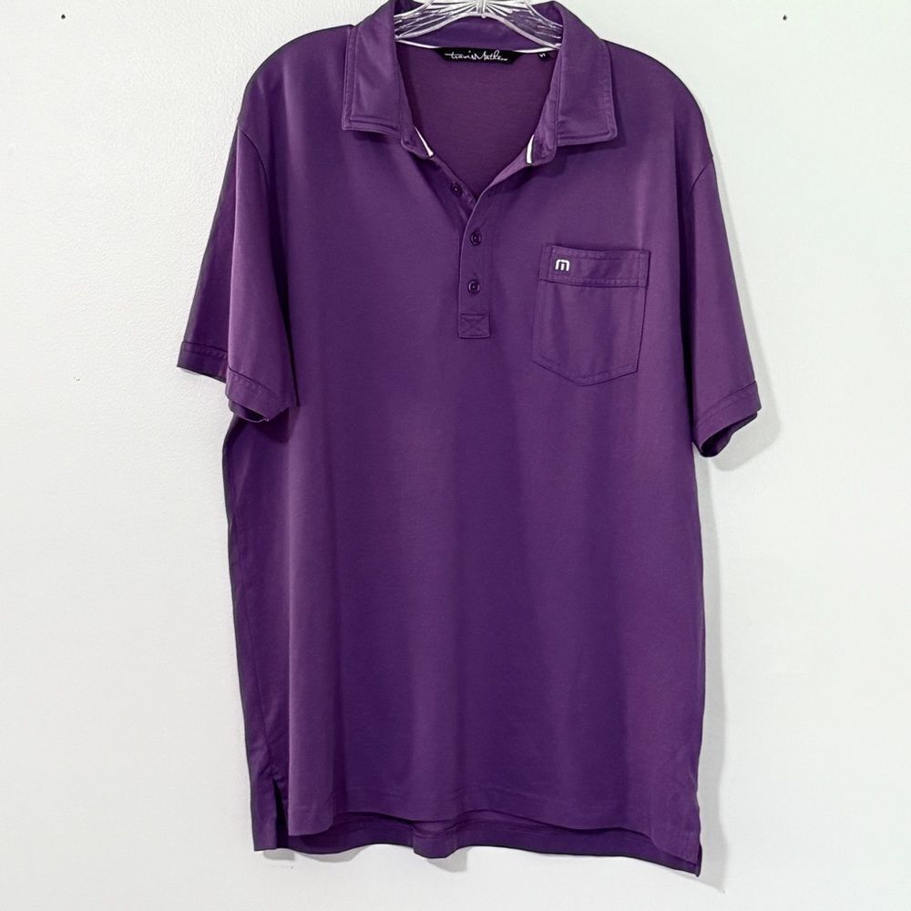 Travis Mathew Crenshaw Polo Deep Purple XL PGA Tour TPC Jasna Polana Logo